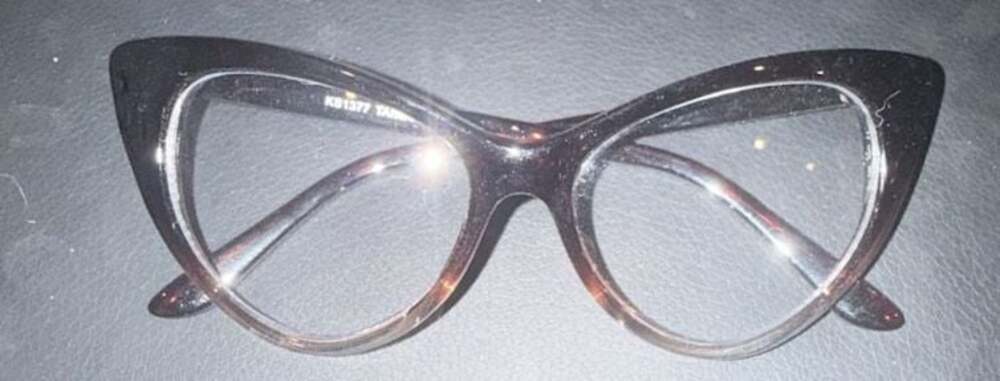 zeroUV 1950's Vintage Mod Fashion Cat Eye Clear Lens Glasses 8435